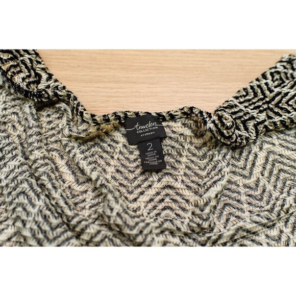 Chico's Travelers Collection chevron open cardigan top blouse 2 L - Picture 5 of 6